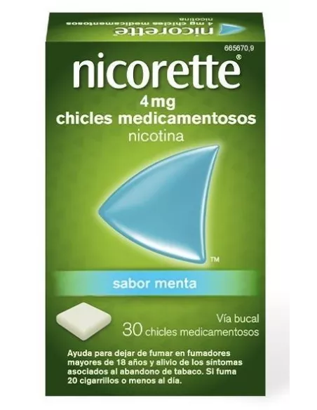 Nicorette Ice Mint 4 mg 30 Chicles Medicamentosos
