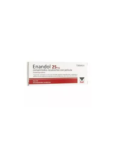 ENANDOL 25 MG 10 COMPRIMIDOS RECUBIERTOS