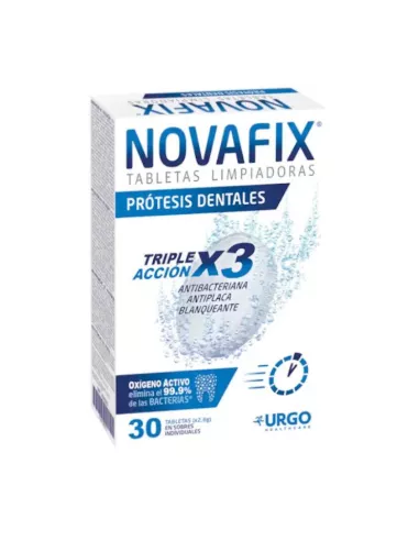 Novafix Tabletas Antibacterianas 3 en 1 Limpieza 30 Tabletas