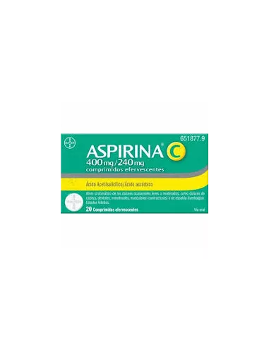 Aspirina C 400 mg/240 mg 20 comprimidos Efervescentes Bayer hispania s.l. - 1