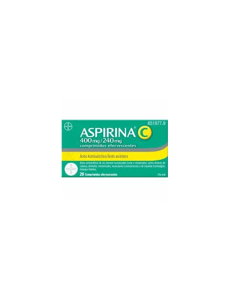 Aspirina C 400 mg/240 mg 20 comprimidos Efervescentes Bayer hispania s.l. - 1
