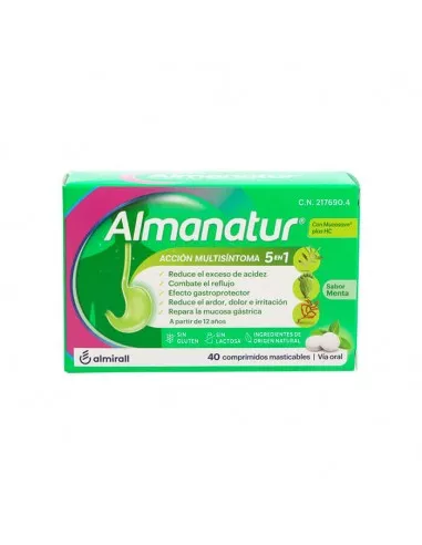 ALMANATUR 40 COMPRIMIDOS MASTICABLES SABOR MENTA