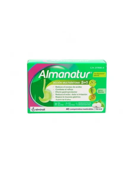 ALMANATUR 40 COMPRIMIDOS MASTICABLES SABOR MENTA