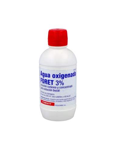 Agua Oxigenada Foret 30 mg/ml solución Cutánea y Concentrado para solución Bucal 1 Frasco 250 ml