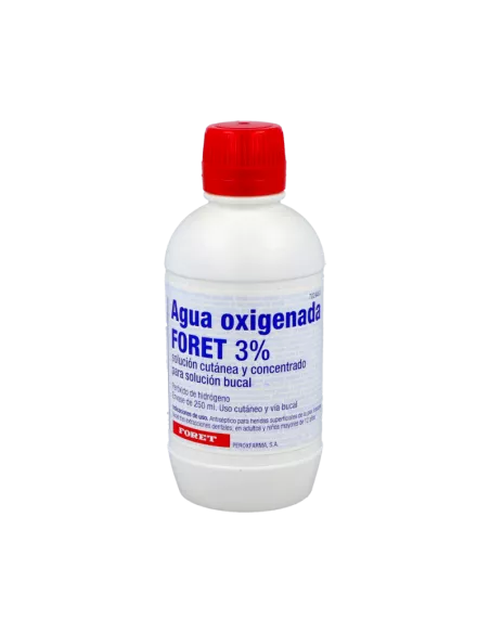 Agua Oxigenada Foret 30 mg/ml solución Cutánea y Concentrado para solución Bucal 1 Frasco 250 ml
