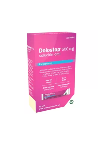 Dolostop 500 mg 10 sobres solución Oral 10 ml