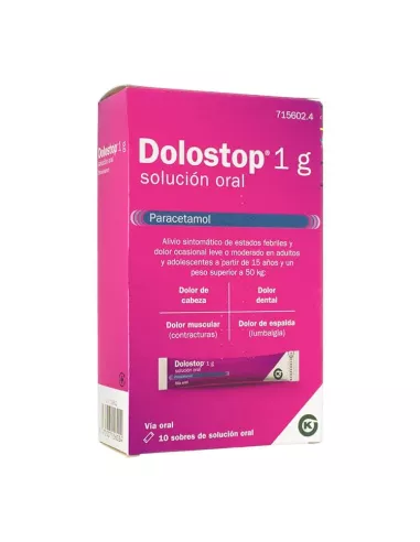 Dolostop 1 g 10 sobres solución Oral 10 ml