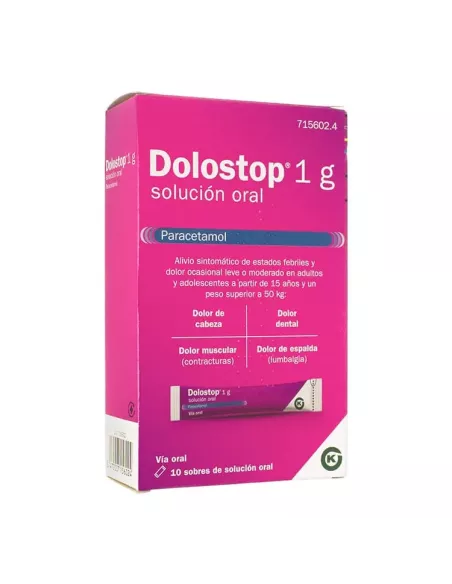 Dolostop 1 g 10 sobres solución Oral 10 ml