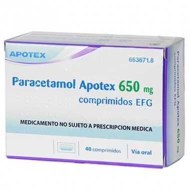 Paracetamol Apotex Efg 650 mg 40 Comprimidos Aurovitas spain s.a.u. - 1