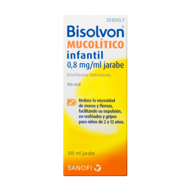 Bisolvon Mucolitico Infantil 0,8 mg/ml Jarabe 1 Frasco 100 ml Sanofi aventis s.a. - 1