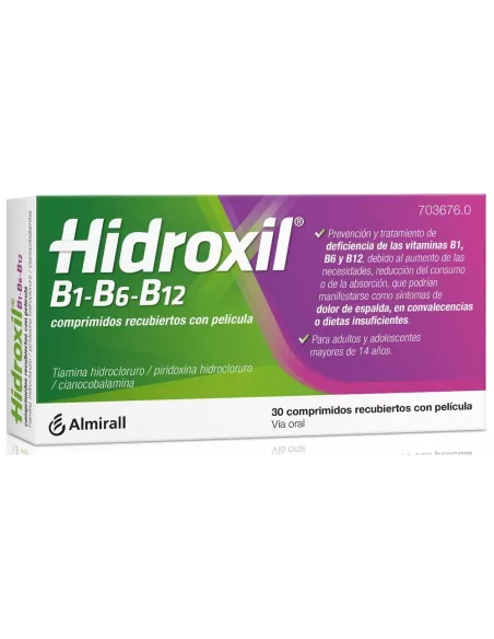 Hidroxil B1-b6-b12 30 comprimidos recubiertos