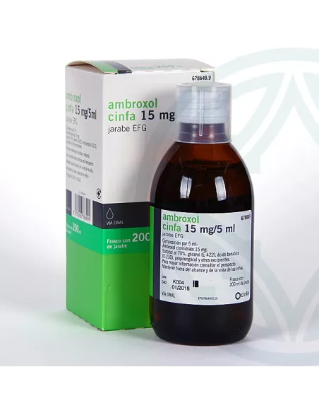 Ambroxol Cinfa Efg 15 mg/5 ml Jarabe 1 Frasco 200 ml (pet)