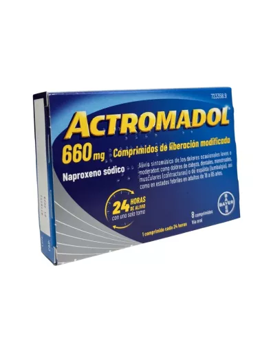 Actromadol 660 mg 8 comprimidos Liberación Modificada