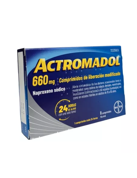 Actromadol 660 mg 8 comprimidos Liberación Modificada