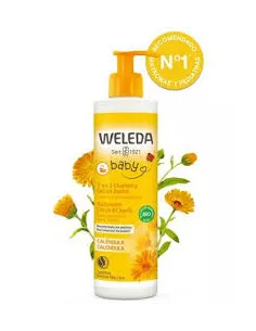 Weleda baby champú y gel de ducha de calendula 1 bote 400ml