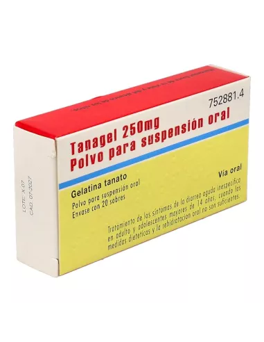 Tanagel 250 mg 20 sobres Polvo para Suspensión Oral