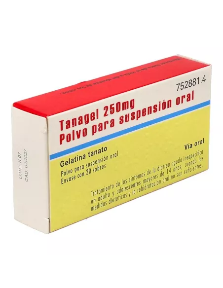 Tanagel 250 mg 20 sobres Polvo para Suspensión Oral