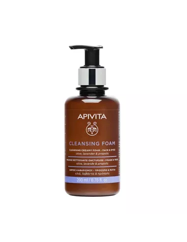 Apivita Crema Espuma Limpiadora Lavanda Cara y Ojos 200 ml