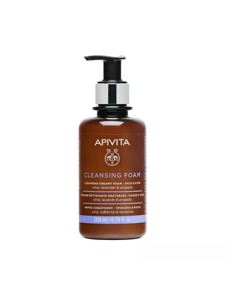 Apivita Crema Espuma Limpiadora Lavanda Cara y Ojos 200 ml