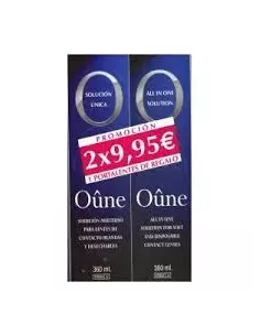 Oûne solucion unica lentes de contacto blandas 2 envases 360ml