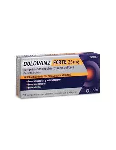 Dolovanz forte 25mg 15 comprimidos recubiertos