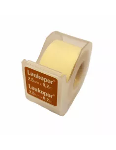 Leukopor esparadrapo papel 2,5 x 9,2 dispensador 2