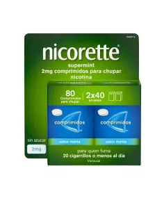 Nicorette Supermint 2 mg 80 Comprimidos | Farmacia Mompía