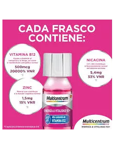Multicentrum Energia & Vitalidad 50+ 15 Frascos 7 Ml Sabor Frambuesa 2