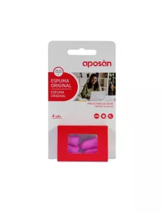 Tapones oidos espuma original aposan 4 unidades talla s