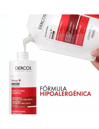 Vichy dercos duplo champú stimulating 400ml + recarga 500ml