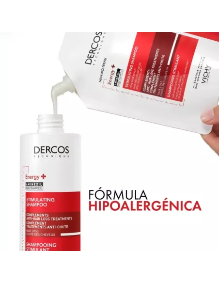 Vichy dercos duplo champú stimulating 400ml + recarga 500ml