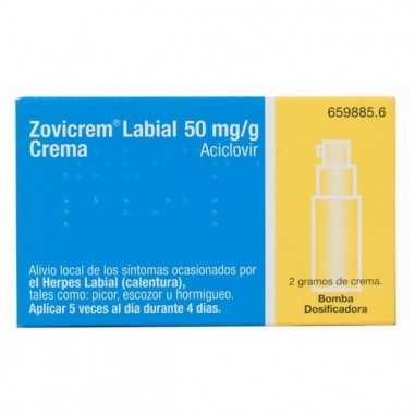 Zovicrem Labial 50 mg/g Crema 1 Tubo 2 g + Bomba Dosificadora Glaxosmithkline consumer healthcare - 1