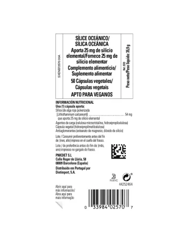 Oceanic Silica 25Mg Elemental Silicon 50 Capsulas Solgar