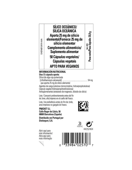 Oceanic Silica 25Mg Elemental Silicon 50 Capsulas Solgar