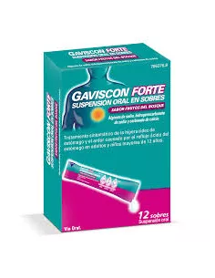 Gaviscon Forte 12 Sobres Suspension Oral 10 Ml (Sabor Frutos Del Bosque)