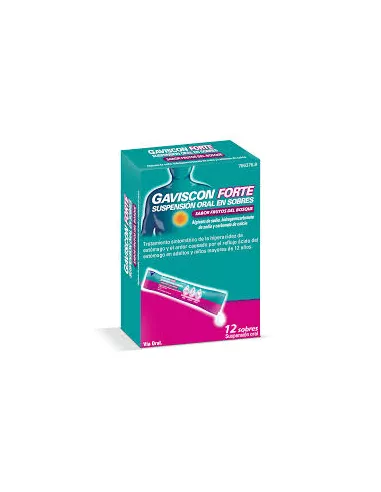 Gaviscon Forte 12 Sobres Suspension Oral 10 Ml (Sabor Frutos Del Bosque)