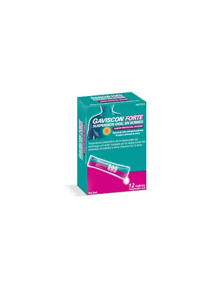 Gaviscon Forte 12 Sobres Suspension Oral 10 Ml (Sabor Frutos Del Bosque)