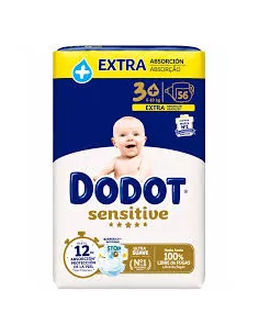 Dodot Pañal Sensitive T-3 6-10 Kg 56 Unidades