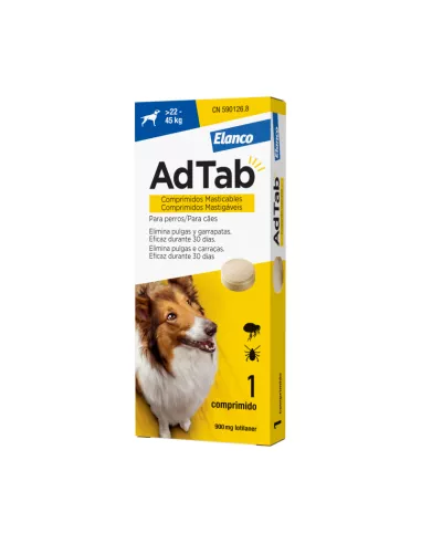 ADTAB 900 MG 1 COMPRIMIDO MASTICABLE PARA PERROS (22-45 KG)