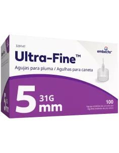 Aguja Para Plumas Esteril Embecta Bd 31G 0.25mm X 5mm (Por Unidades De Aguja) 2
