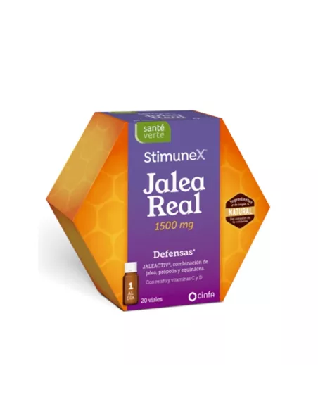 Sante Verte Stimunex Jalea Real Desarrollo Y Defensas Infantil 20 Viales 10 Ml Sabor Fresa