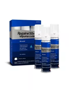 REGAINE 50 MG/G ESPUMA CUTANEA 3 TUBOS 60 G