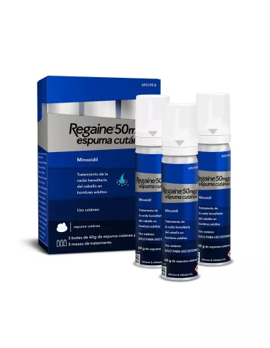 REGAINE 50 MG/G ESPUMA CUTANEA 3 TUBOS 60 G