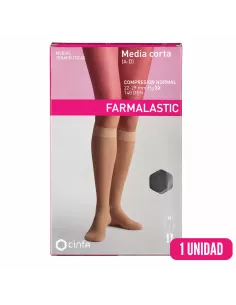 Media Corta (A-D) Comp Normal Farmalastic Negra Talla Extragrande