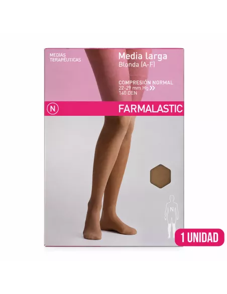 Media Larga (A-F) Compresión Normal Farmalastic Blonda Talla Reina Plus