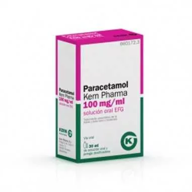 Paracetamol Kern Pharma Efg 100 mg/ml solución Oral 1 Frasco 30 ml Kern pharma - 1