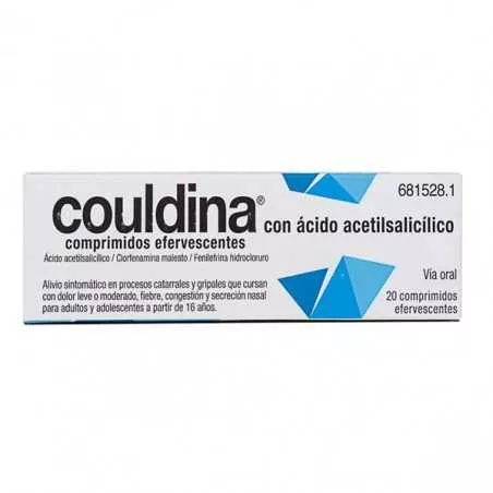 Couldina con Ácido Acetilsalicílico 500 mg/2 mg/7,5 mg 20 comprimidos Efervescentes Alter - 1