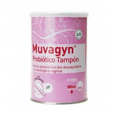 Muvagyn Probiótico Tampón Vaginal Mini C/ Aplicador 9 Tampónes Casen recordati - 1