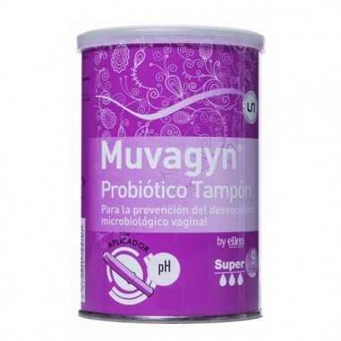 Muvagyn Probiótico Tampón Vaginal Super C/ Aplicador 9 Tampónes Casen recordati - 1