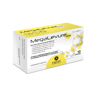 Megalevure 10 Sticks 2 lactobac + bifid + levad + vitd Salvat - 1